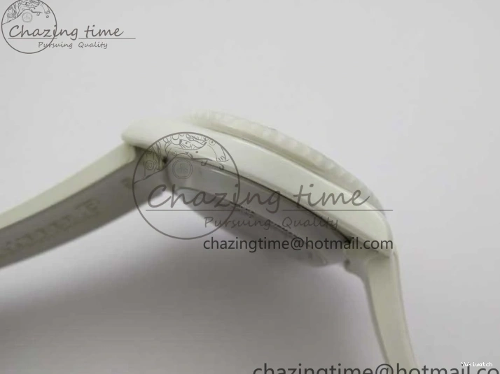 40mm 5GF Best Green Dial White Edition Submariner Strap White Ceramic Rubber SA3135 on 0209